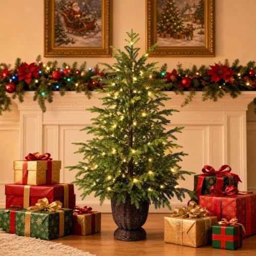 Prelit Christmas Tree with Warm Lights 3ft Small Christmas Tree with Lights - image 5