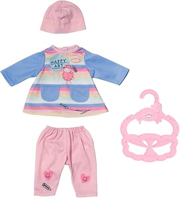 Baby Annabell Little Dress 706541 - Accessories for 36cm Dolls - Includes Top, Leggings, Hat, and Hanger - Suitable for Kids from 1+