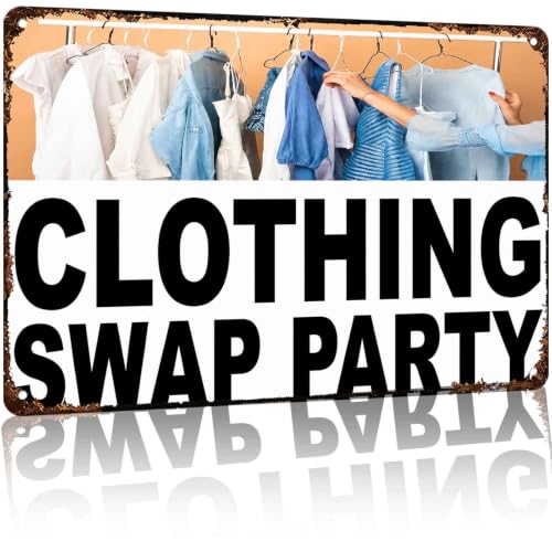 Clothing Swap Party Vintage Metal Signs 8x12 Inch