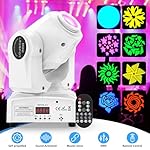 U`King 60W Moving Head Lights, White Moving LED DJ Lights RGBW Stage Light with Remote 8 GOBO 8 Pattern Spotlight by DMX 512 Controlled 9/11 Channel for Church KTV Club Concert Party Wedding - Image 3
