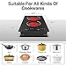 VBGK Electric Cooktop,12 Inch Built-in Radiant Electric Stove Top,110V 2100W 2 burner cooktop With 9 Heating Level, Timer & Kid Safety Lock, Sensor Touch Control 2 burner Induction Cooktop