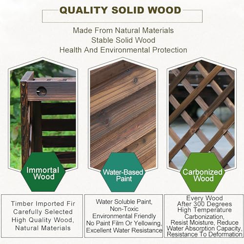 Air Conditioner Fence for Outside Units Wooden Air Conditioner Outer Cover Hidden Air Conditioning Privacy Screen Fences for Garden Patio Lawn Trash Can Enclos - Image 5