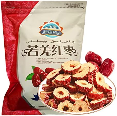 1.1lb Dried Dates Jujube Slice,Dried Red Date Slices,Pitted Dates for Snacking and Baking, Premium Quality for Healthy Living
