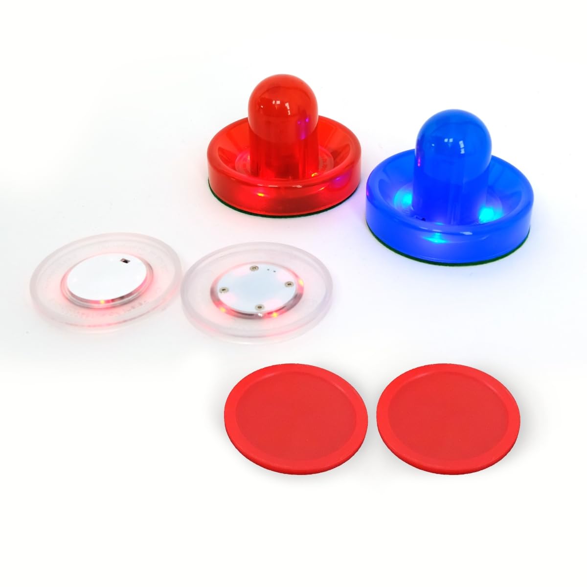 LED-Airhockey Spieltisch von FASports, Air Hockey Kinder/Jugendliche ab 8 Jahren, Airhockey Spieltisch mit Luft inkl. leuchtende Pusher und Pucks