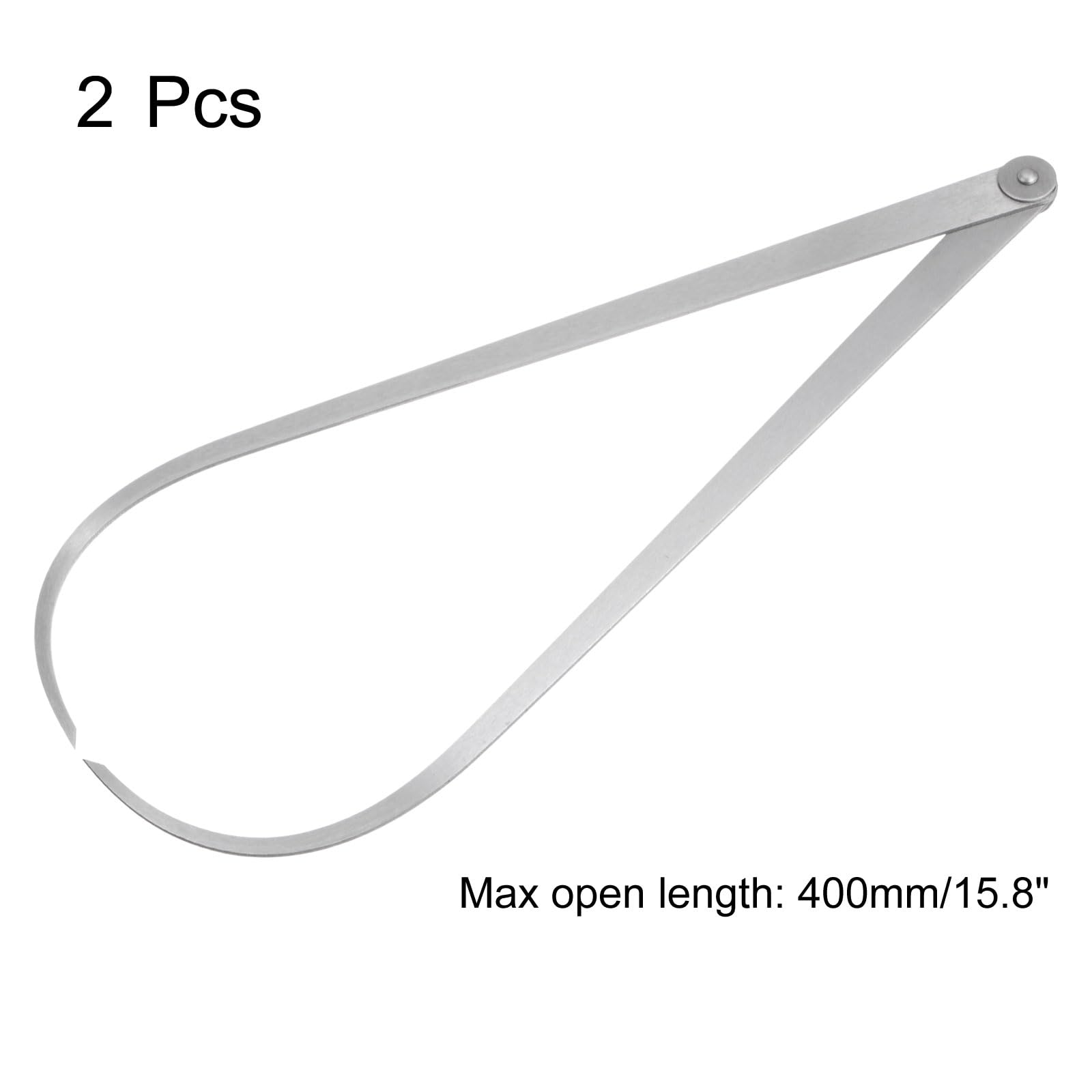 sourcing map 2 pinze esterne con giunto rigido da 400 mm, 40 cm, in acciaio per utensili a frizione stabile, strumento di misurazione interna per intagliare modellazione, argento