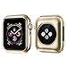jwacct Compatible for Apple Watch Band with Screen Protector 38mm 40mm 42mm 44mm, Soft TPU Frame Case Cover Bumper Compatible for iwatch Series 1/2/3/4/5 Yellow Gold