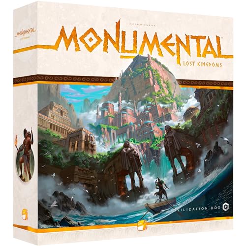 Monumental Lost Kingdoms Expansion - Civilization & Deckbuilding Board Game, Adds a 5th Player, Ages...