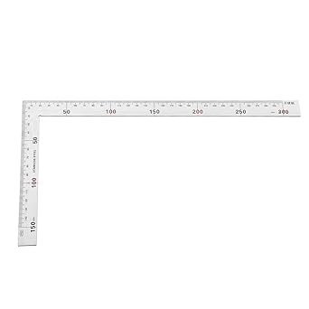 uxcell L Square 150x300mm Stainless Steel Framing Square 90 Degree Scale Ruler Dual Side Angle Ruler Measuring Layout Tool for Carpenter Engineer