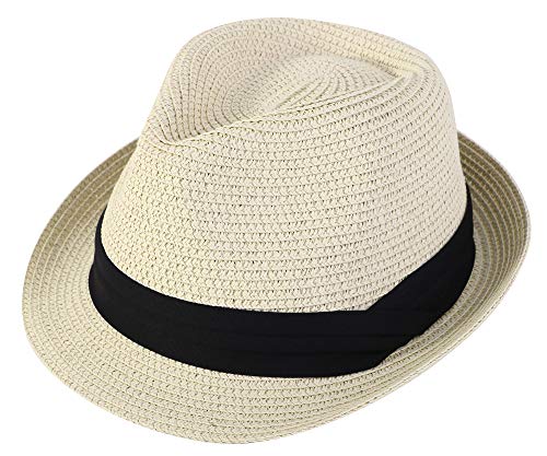 Image of Simplicity Fedora for Men Women Unisex Men's Women's Classic Manhattan Structured Gangster Trilby Fedora Hat