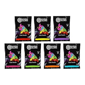 Chameleon Colors 1 lb. Bags of Color Powder – 7 Pack – 7 Vibrant Rainbow Colors – Non-Toxic & Gluten-Free – Great for Holi, Color Wars, Fun Run, Gender Reveal, Summer Camp & More