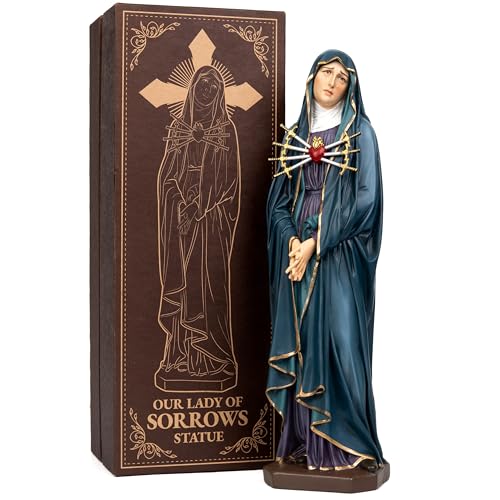 Estatua Pintada a Mano de Nuestra Señora de los Dolores