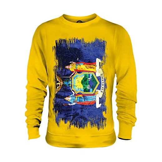 Candymix delstaten New York grunge flagga unisex herr dam sweatshirt