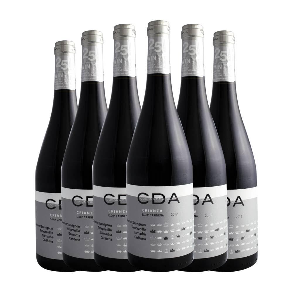 Vino tinto crianza Corona de Aragón 75 cl caja de 6 botellas