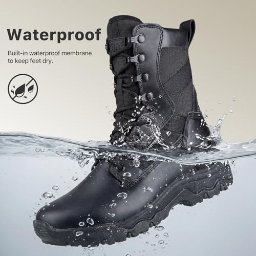 Image of FREE SOLDIER Women's Tactical Boots 8 Inches Lightweight Combat Boot Durable Military Work Outdoors Boots Desert Boot for Women