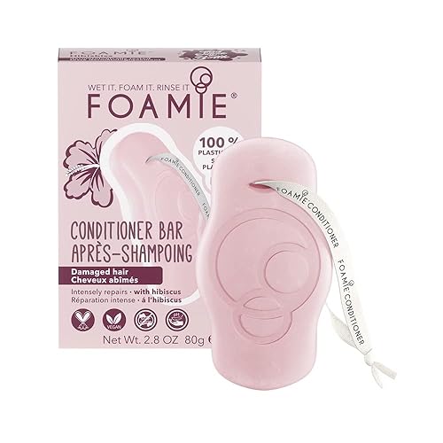 Foamie Acondicionador natural para cabello sin jabón, acondicionador sólido para cabello seco y dañado, acondicionador reparador sin hibisco, libre