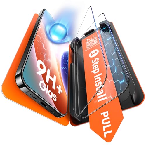 TAURI für iPhone 15 Panzerglas 6,1 Zoll - 2 Stück