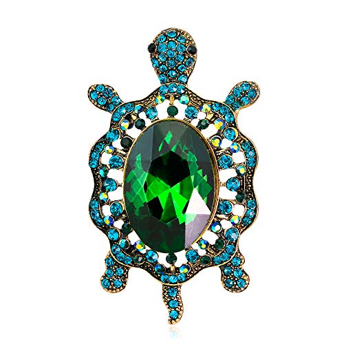 Image of Women's Crystal Big Turtle Pin Brooch Girl Animal Decorative Jewelry