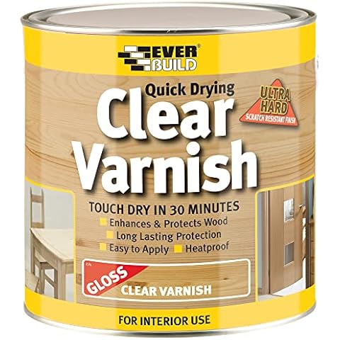 Everbuild Quick Drying Clear Varnish for Interior Wood Cover