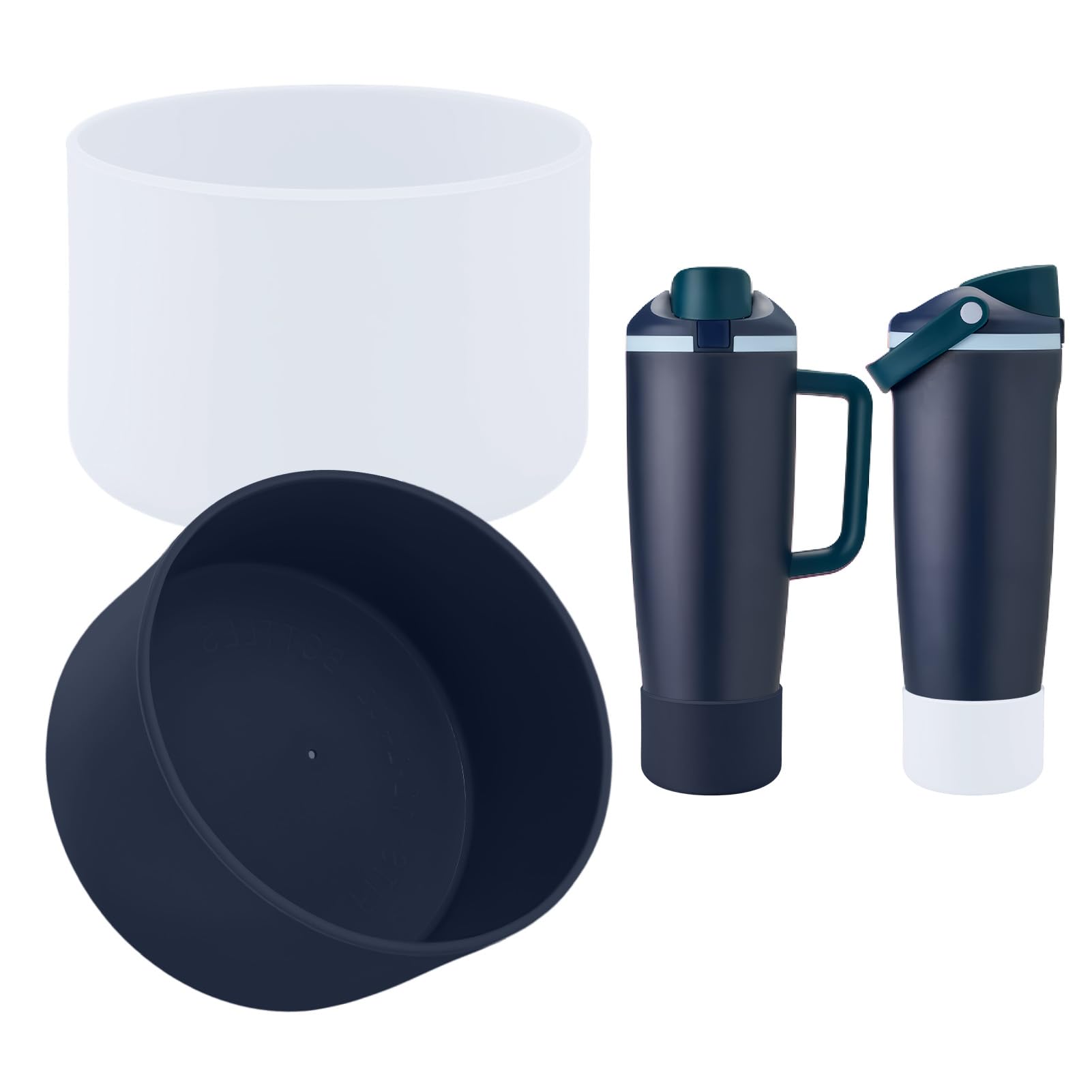 BKBY 2PCS Silicone Boot Compatible with Owala 30oz & 40oz FreeSip Sway Bottles & Tumblers, Protective Anti-Slip Bottom Cover Sleeve for Freesip Sway Tumbler (Peachy Keen) โ image 1