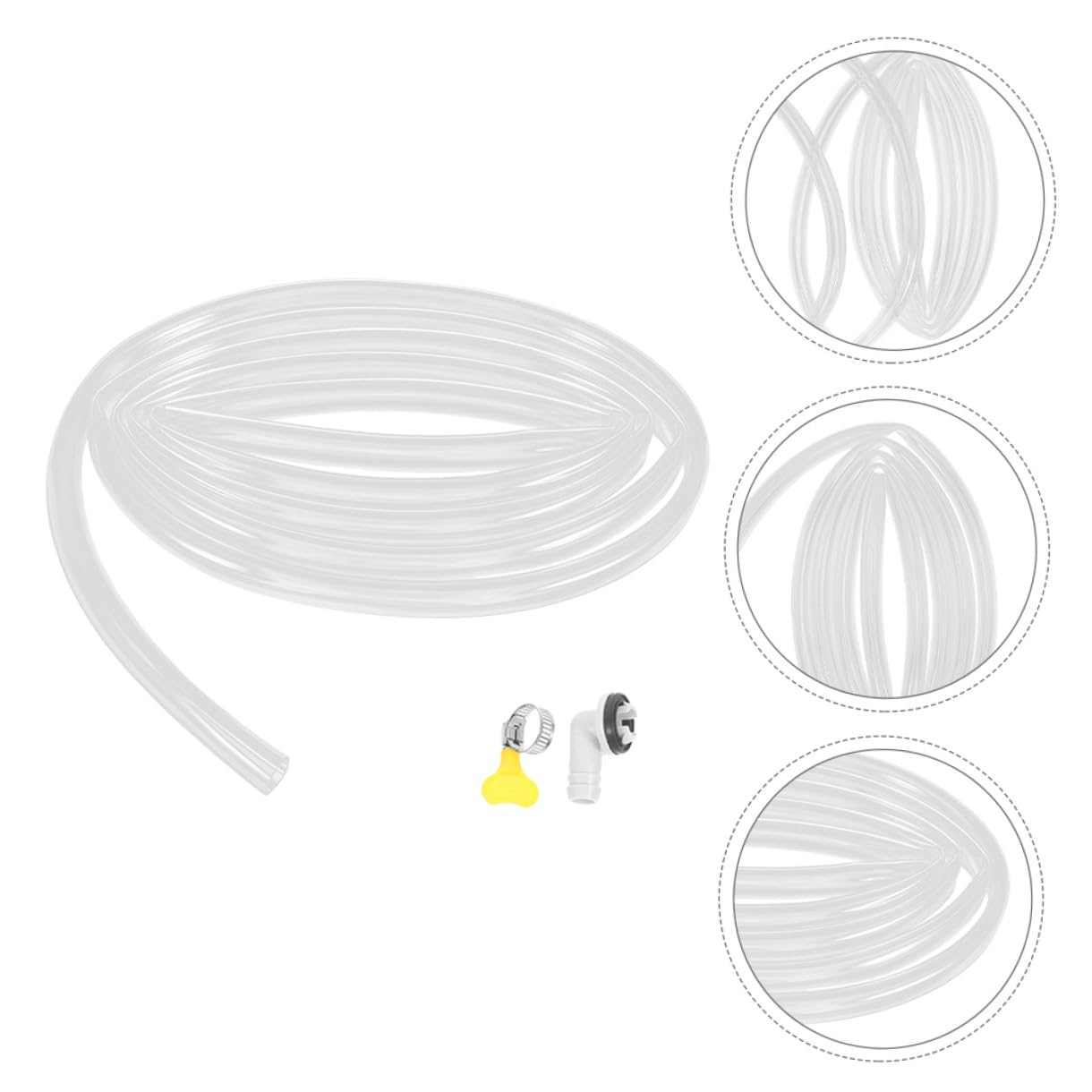 GLEAVI 2 Pezzi Kit Tubo Scarico Condensa per Condizionatore Tubo Flessibile con Raccordi Gomito Metri per Scarico Condizionata e Ufficio