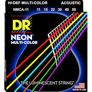 DR String MCA-11 Multi-Color Jeu de cordes pour guitare acoustique - Les Beatles, Paul McCartney, John Lennon, RIngo Starr, George Harrison