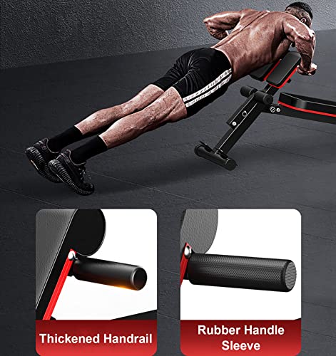 Romeinse Stoel In Hoogte Verstelbare Zitbank/Romeinse Stoel/Achterbank, Krachttrainingsmachines met Antislip Stuur, Opklapbare Halterbank - Image 3