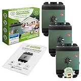 ISOTRONIC® Répulsif pour Oiseaux à Foudres et Ultrasons Répulsif Contre Les Pigeons Mouettes et Autres Animaux - sur Le Balcon Fenêtres pour Protection Arbre fruitier, 3 pièces