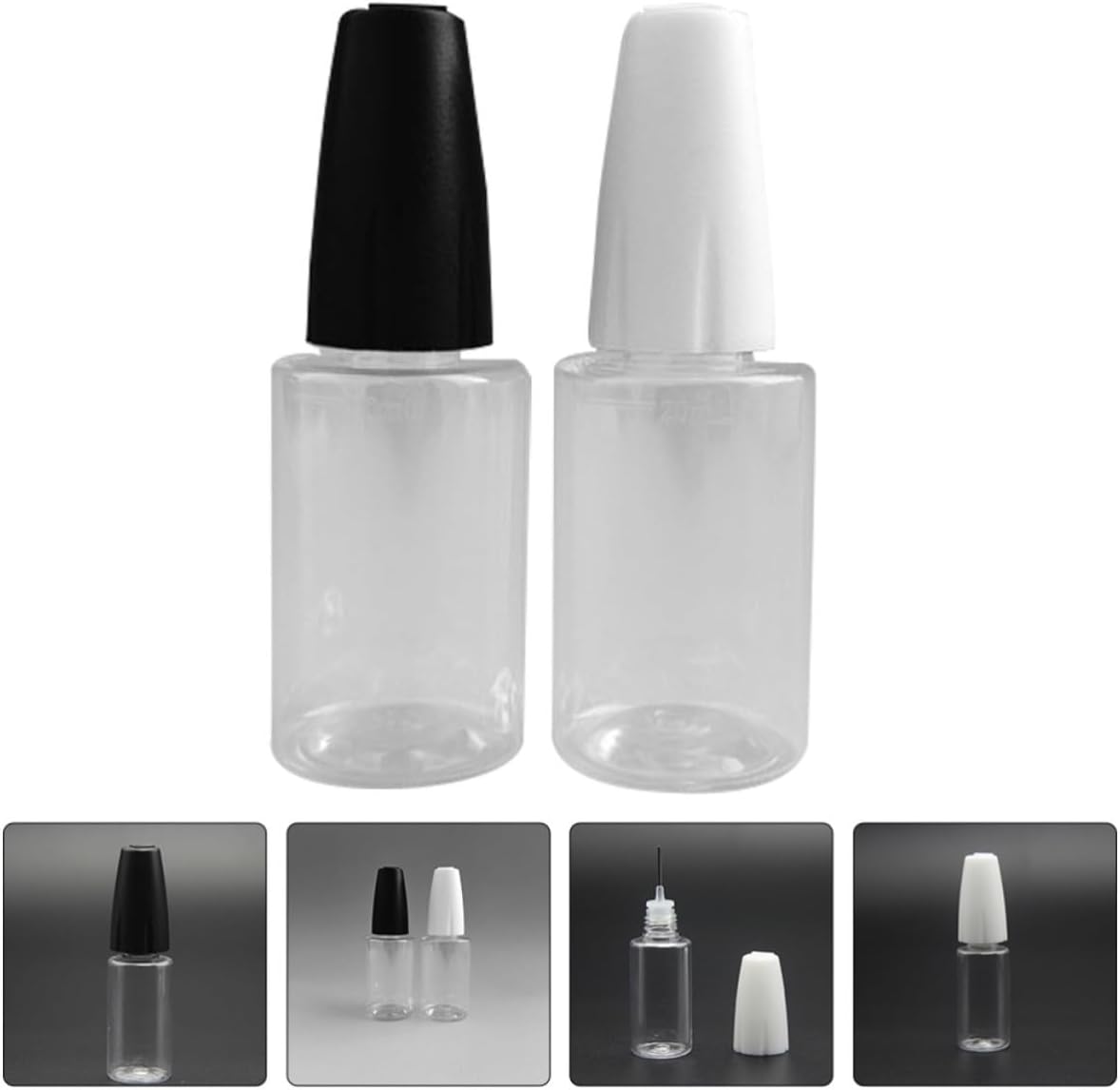 Healifty 10ml Pet Applicator Bottles with Needle Tip, 10pcs Precision Needle Applicator Bottles for Easy Squeezing and Storage of Pigment, for Essential Oil and Personal Users
