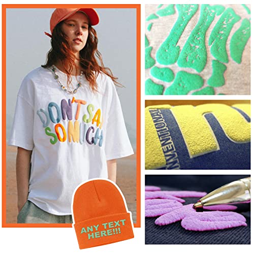 Nicevinyl Puff Vinyl Heat Transfer: 6Pcs 3D Pastel Puff Htv Heat Transfer Vinyl Sheets 12"X10" Puffy Vinyl For Cricut Heat Press Iron On Vinyl Bundle Assorted Pastel Colors For Shirts #TOP5