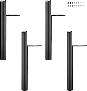 SHUIOG Möbelfüße 18cm Schwarz - 4 Stück Metallfüße Für DIY Möbel