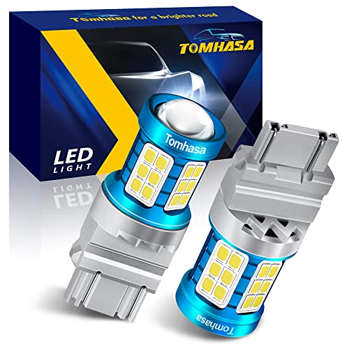 Tomhasa Upgraded 3157 Led Bulb 3157 Led Reverse Lights, 3056 3057 4157 4057 Led Bulb With Projector, Bright 2835 Chip Led Replacement For Backup Reverse Light Brake Tail Turn Signal Light, Pack Of 2 #TOP7