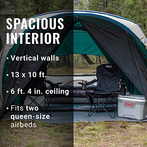 Coleman Cabin Camping Tent with Screened Porch 4/6 Person Weatherproof Tent with Enclosed Screened Porch Option Includes Rainfly Carry Bag Extra Storage and 10 Minute Setup - Image 4