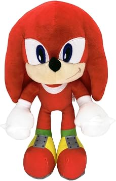 30CM The Hedgehog Plushies, Cute Stuffed Animal Toys, The Movie Plush Figure Collection, Knuckles Character Soft Toy for Kids Boys Girls Birthdays Gift Red