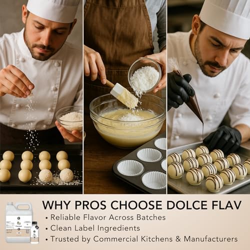 Image of Dolce Flav Coconut Flavoring - 32 oz. - Premium Water-Based Extract for Ice Cream, Desserts, Boba, Beverages & Baked Goods | Ideal for Tropical-Inspired Menus & Commercial Kitchens