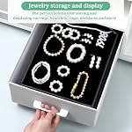 4 Pcs Stackable Jewelry Tray Black Showcase Display Jewelry Organizer Tray Bracelet Ring Earring Necklace Organizer Empty Plate for Drawers Countertop - Image 4