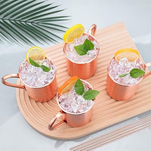 Taza Copper Moscow Mule Durable con Textura Martillada Platinada para Cerveza y Café miniatura 6