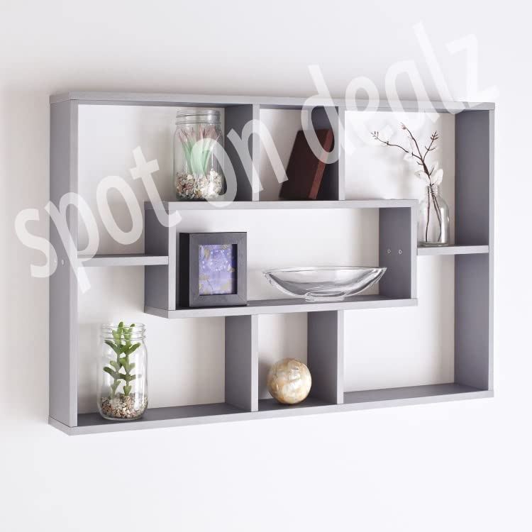 Étagère murale multi-compartiments en bois pour optimiser l'espace salon - 5