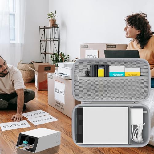 Khanka für Liene PixCut S1 | All-in-One Fotodrucker, Aufkleberdrucker und Schneidemaschine Hartschalenetui, Tragetasche mit Tasche für Liene PixCut S1 Zubehör, Nur Hülle