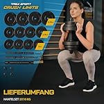 Hanteln Set | 2er Set Kurzhanteln & Langhantel | 20kg 40kg Hantelset Dumbbell Set mit Verbindungsrohr – Bild 3