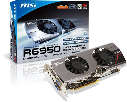Msi Radeon Hd 6950 2 Gb Gddr5 2Dvi/Hdmi/2Xmini Displayport Pci-Express Video Card R6950 Twin Frozr Iii Pe Oc #TOP9