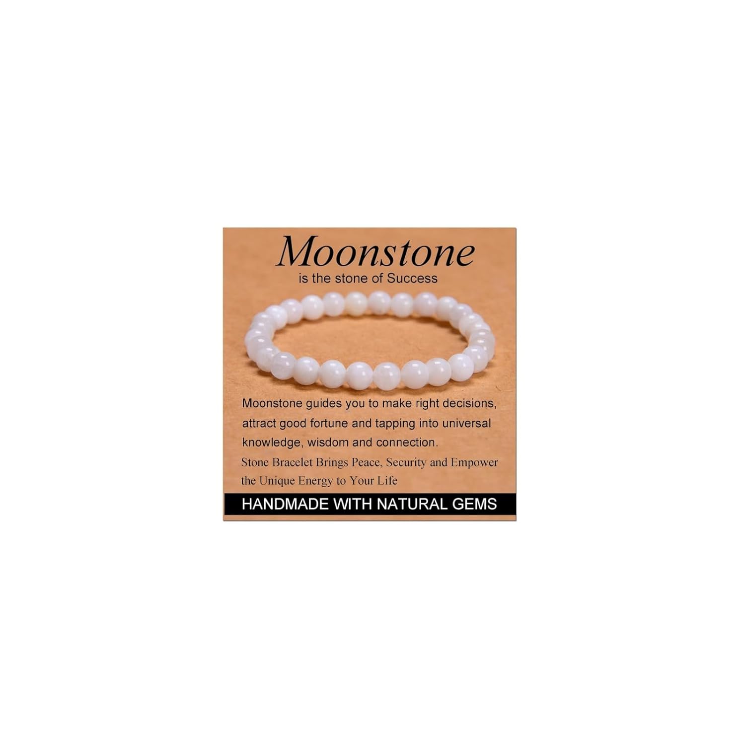 Carnelian Bracelet - Stone of Luck,Stretch Natural Stone Crystal Beads Jewelry Gifts for Women Men Unisex