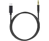 (Apple MFi Certified) iPhone AUX Cord,Lightning to 1/8 Inch Audio Cable,3.3ft, Headphone Jack Adapter Male Aux Stereo Audio Cable Compatible for iPhone 14/13/12/11/XR/X/8/7 (Black)
