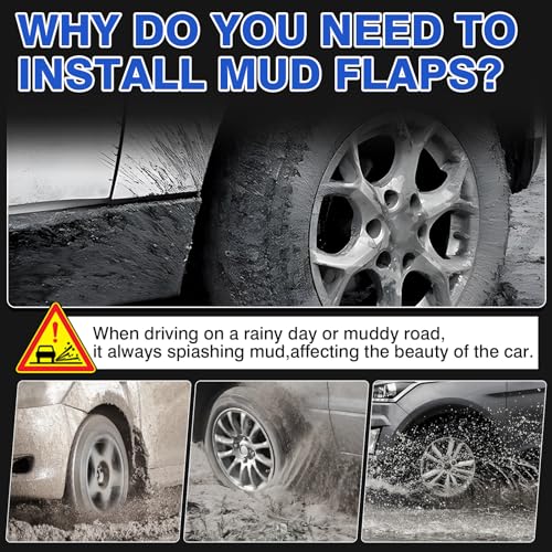 Image of Autorder Mud Flaps for 2023-2025 2026 Honda Pilot Accessories Splash Guards Mudflap Fender Flares Front and Rear Mud Guard Set 4PCS