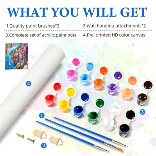 Manualidades adultos pintar por numeros 60x120cm kit de regalo original 4