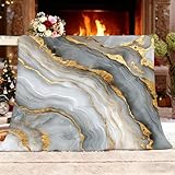 Kuscheldecke Flauschig Weiche Flanell Fleecedecke L 70x100 cm - Grau Wohndecke Warm Sommerdecke Sofadecke, Achat-Marmor-Muster Tagesdecke für Erwachsene Kinder Schlafzimmer