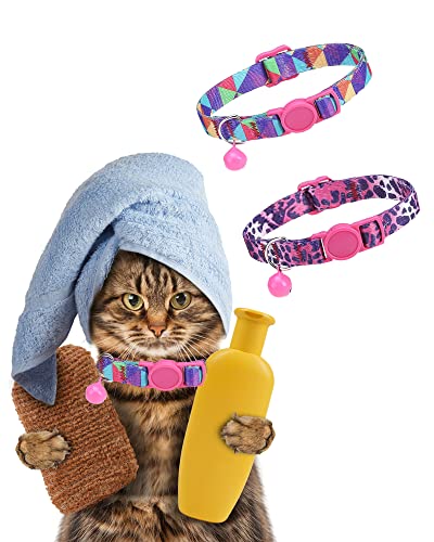image for SOLMOONY Cute Cat Collar for Girl Boy,Colorful Breakaway Cat Collars w