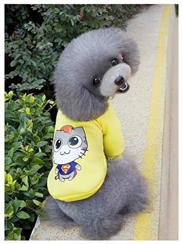 ComosCL Sweat à capuche pour chien en polaire chaude Spiderman Batman Ironman Captain America Coton pour petit chien et chat (XL, Cat Superman) Cover