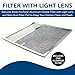 Broan-NuTone BP57 Aluminum Filter with Light Lens, Kitchen Exhaust Grease Filter, Stove Hood Vent Air Filter