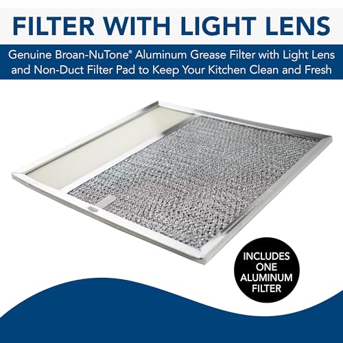 Broan BP57 Replacement Filter with Charcoal Pad and Light Lens for Range Hood Series 43000, 11-3/8 by 11-3/4-Inch, Aluminum by Broan-NuTone - Used condition - Image 2