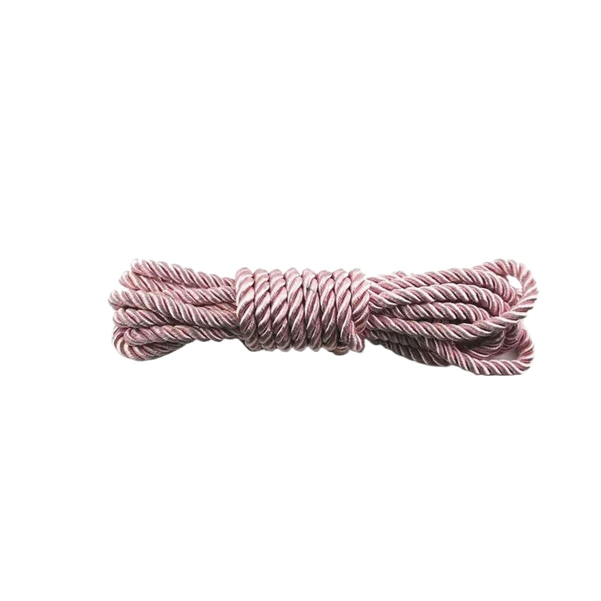 Macrame Rope Twisted String,Diameter:5mm Cord DIY Bracelet Wax Thread Length:5m(21 Pink)